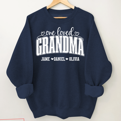 One Loved Grandma, Custom Grandma and Grandkids Name Shirt