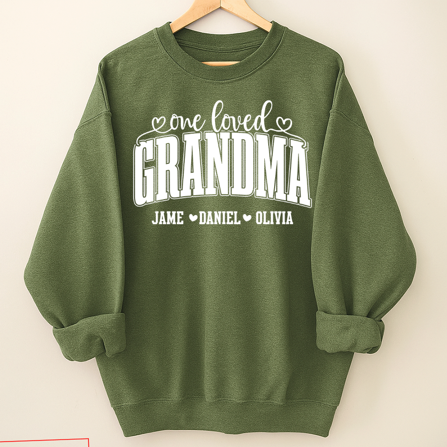 One Loved Grandma, Custom Grandma and Grandkids Name Shirt