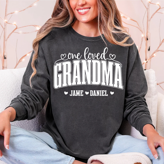 One Loved Grandma, Custom Grandma and Grandkids Name Shirt
