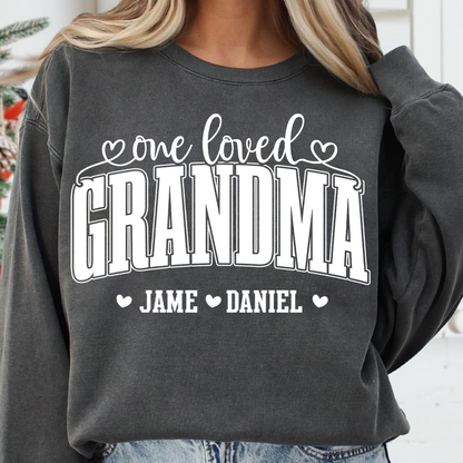One Loved Grandma, Custom Grandma and Grandkids Name Shirt