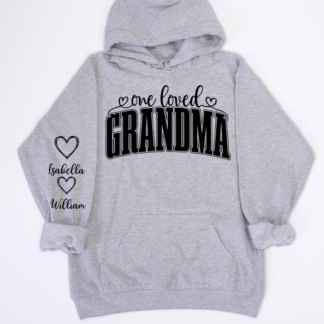 One Loved Grandma, Custom Grandma and Grandkids Name Christmas Gift Shirt