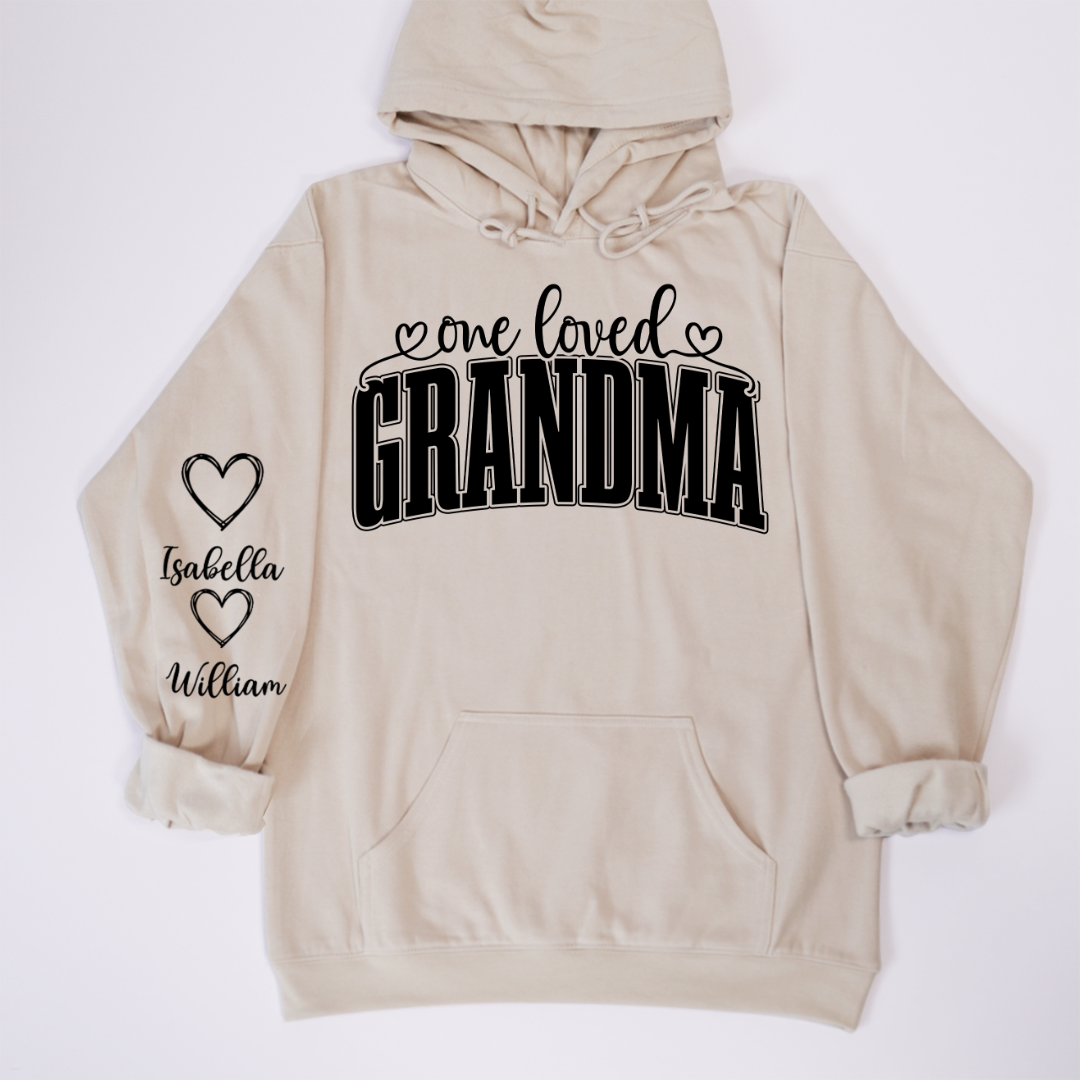 One Loved Grandma, Custom Grandma and Grandkids Name Christmas Gift Shirt