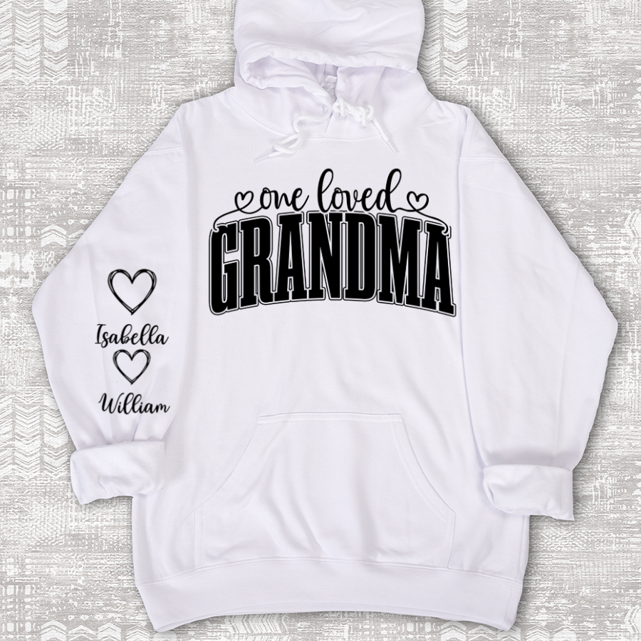 One Loved Grandma, Custom Grandma and Grandkids Name Christmas Gift Shirt