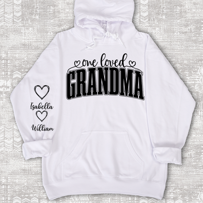 One Loved Grandma, Custom Grandma and Grandkids Name Christmas Gift Shirt