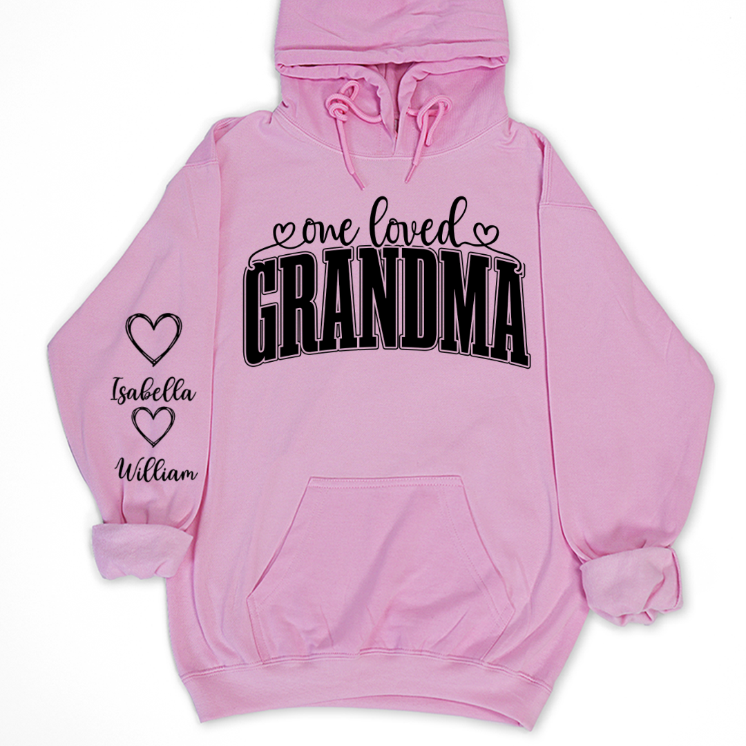 One Loved Grandma, Custom Grandma and Grandkids Name Christmas Gift Shirt