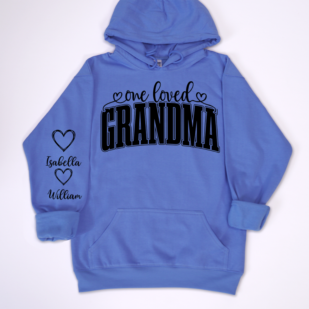 One Loved Grandma, Custom Grandma and Grandkids Name Christmas Gift Shirt