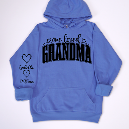 One Loved Grandma, Custom Grandma and Grandkids Name Christmas Gift Shirt