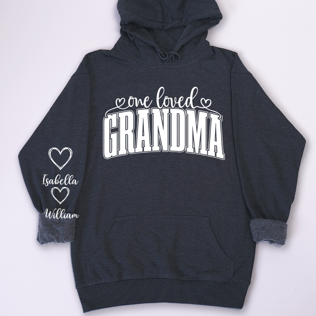 One Loved Grandma, Custom Grandma and Grandkids Name Christmas Gift Shirt