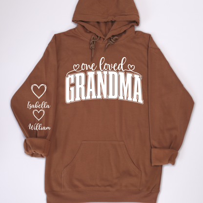 One Loved Grandma, Custom Grandma and Grandkids Name Christmas Gift Shirt