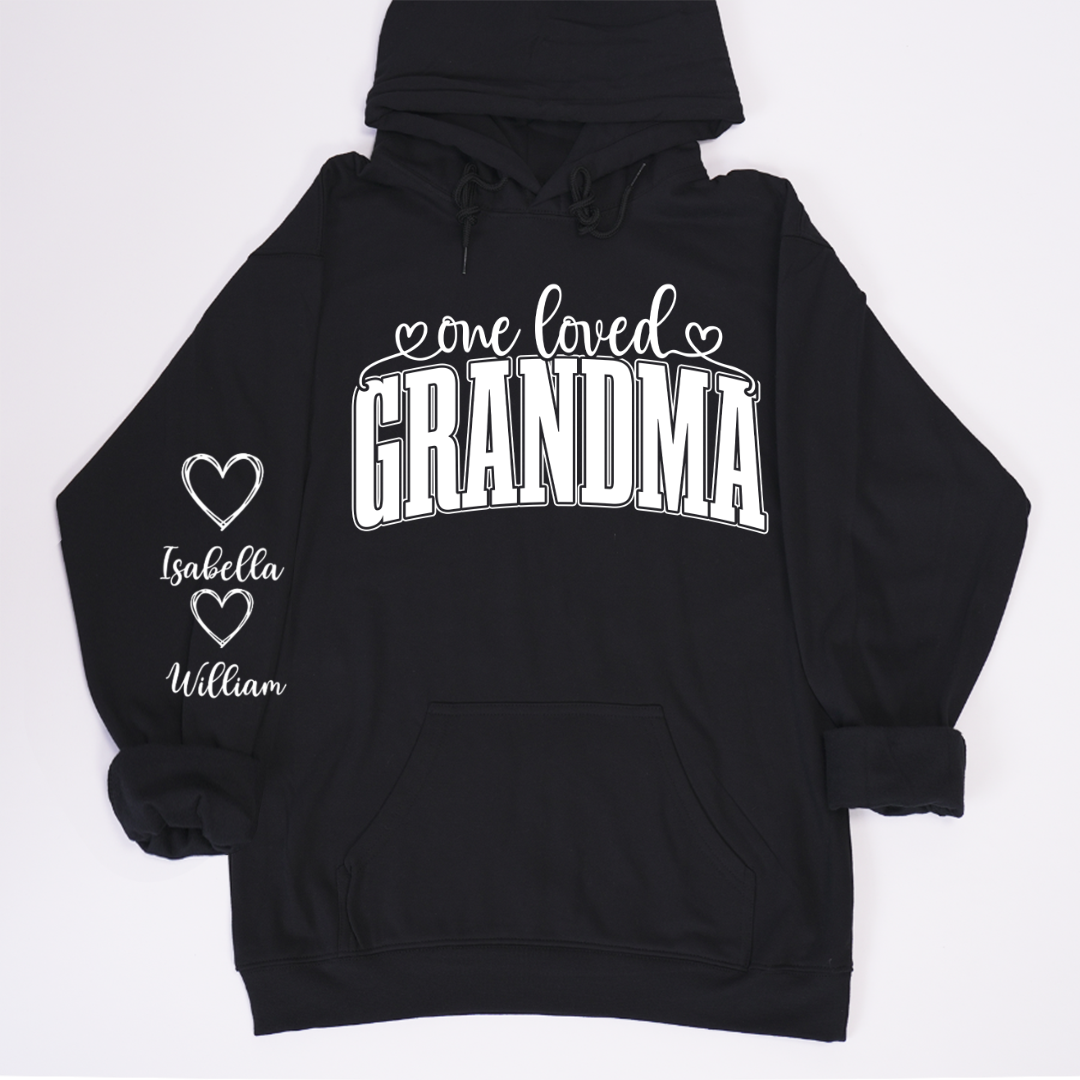 One Loved Grandma, Custom Grandma and Grandkids Name Christmas Gift Shirt