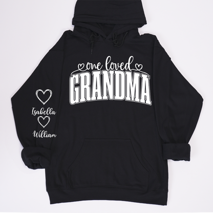 One Loved Grandma, Custom Grandma and Grandkids Name Christmas Gift Shirt