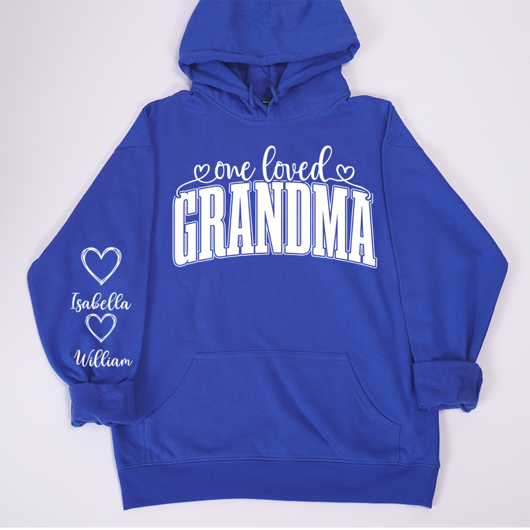 One Loved Grandma, Custom Grandma and Grandkids Name Christmas Gift Shirt