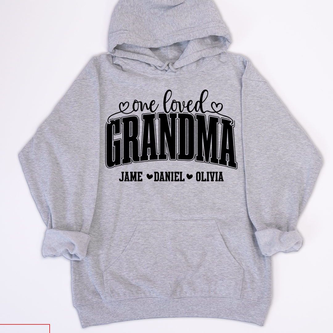 One Loved Grandma, Custom Grandma and Grandkids Name Shirt