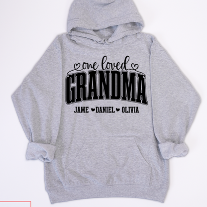 One Loved Grandma, Custom Grandma and Grandkids Name Shirt