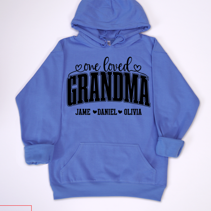 One Loved Grandma, Custom Grandma and Grandkids Name Shirt