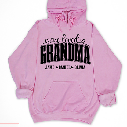One Loved Grandma, Custom Grandma and Grandkids Name Shirt