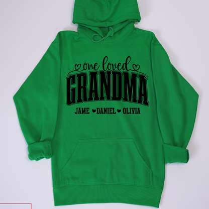 One Loved Grandma, Custom Grandma and Grandkids Name Shirt