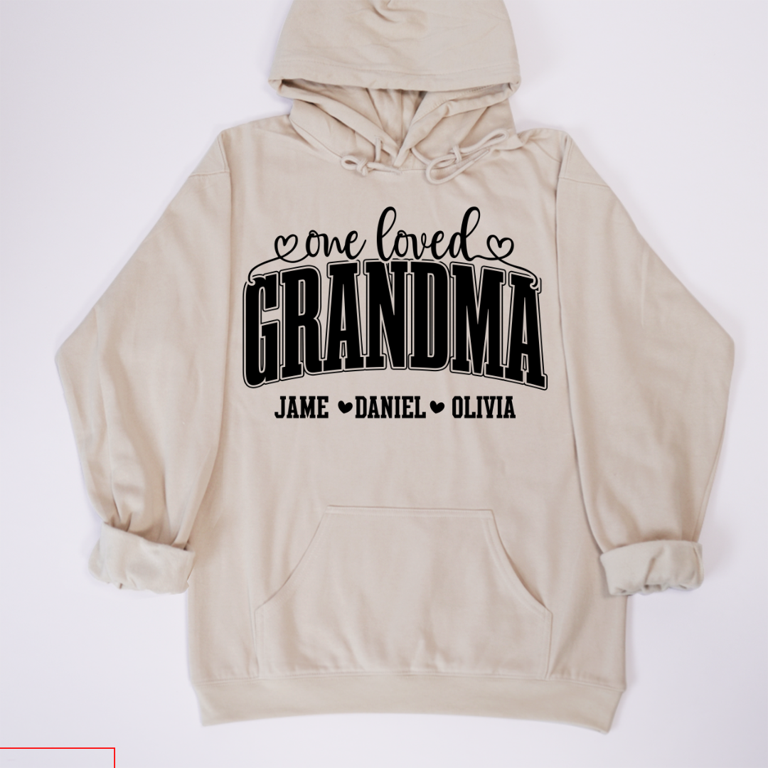 One Loved Grandma, Custom Grandma and Grandkids Name Shirt