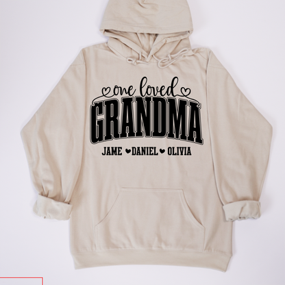 One Loved Grandma, Custom Grandma and Grandkids Name Shirt