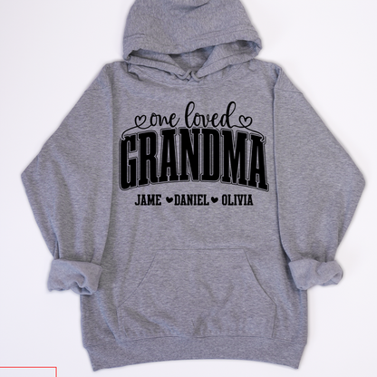 One Loved Grandma, Custom Grandma and Grandkids Name Shirt