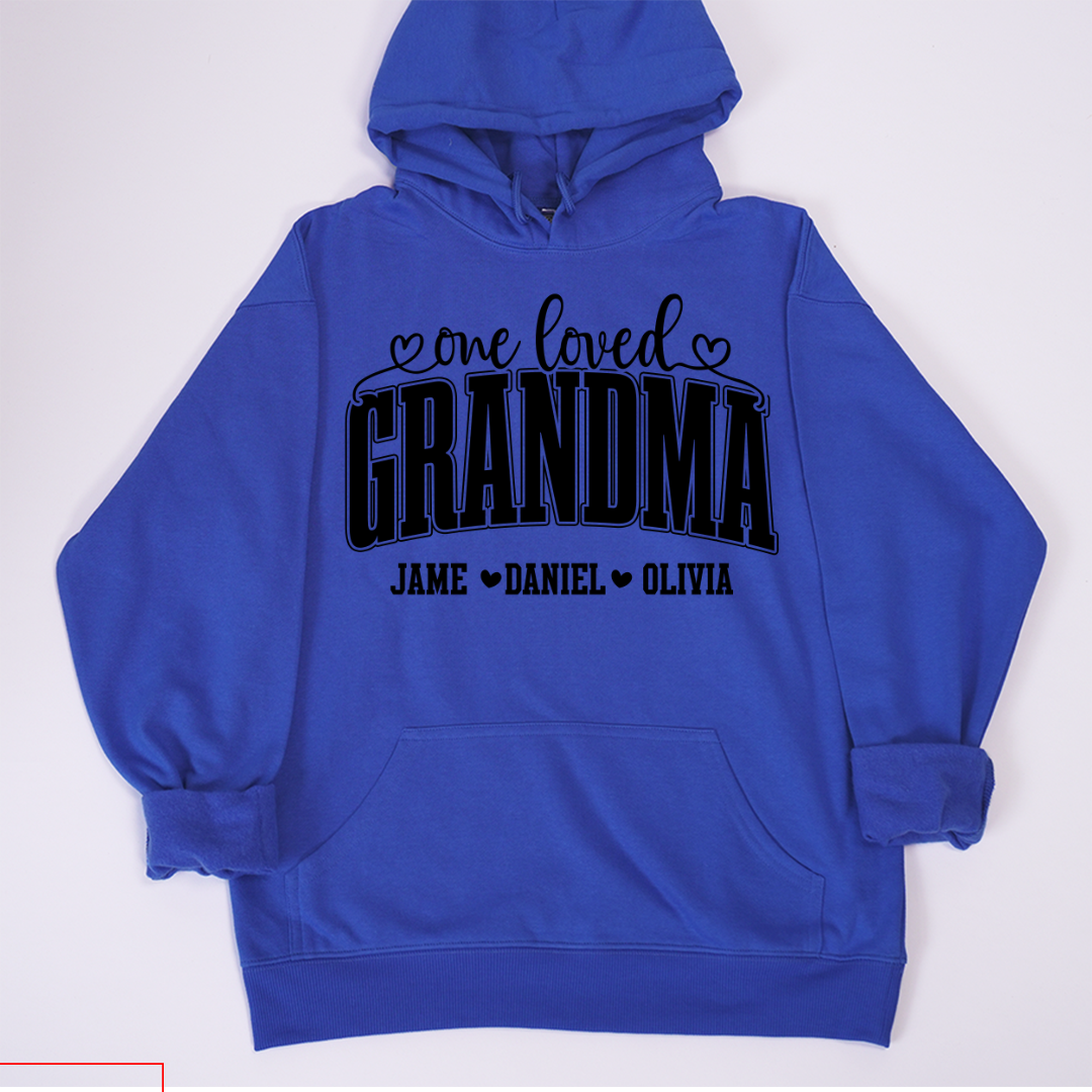 One Loved Grandma, Custom Grandma and Grandkids Name Shirt