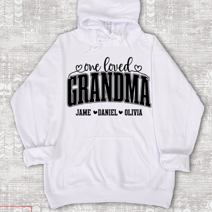 One Loved Grandma, Custom Grandma and Grandkids Name Shirt