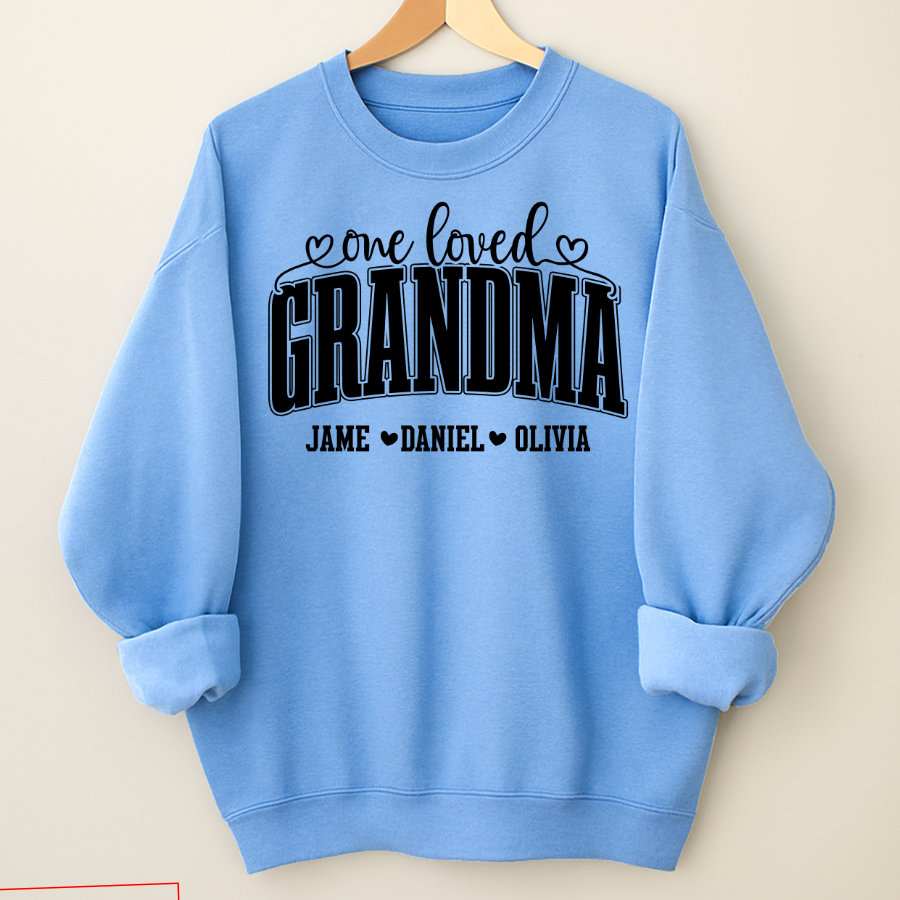 One Loved Grandma, Custom Grandma and Grandkids Name Shirt