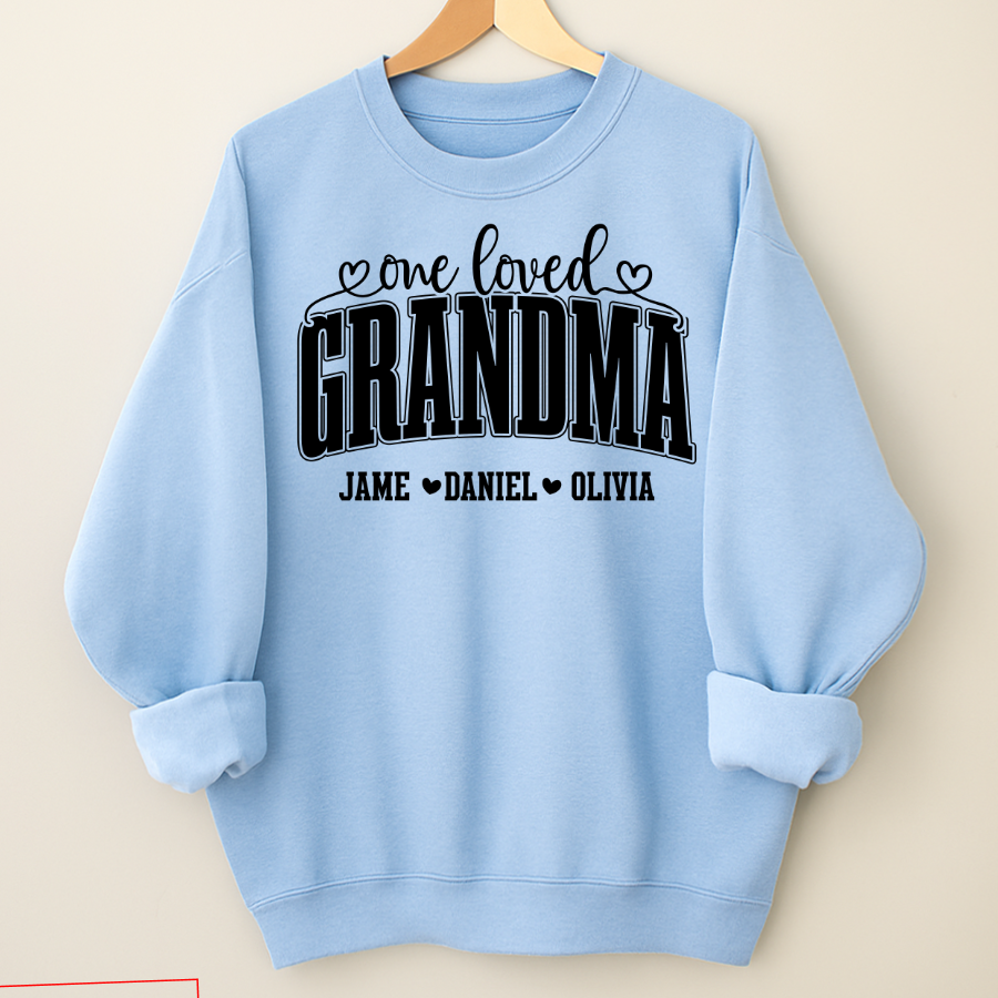One Loved Grandma, Custom Grandma and Grandkids Name Shirt