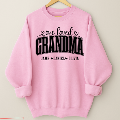 One Loved Grandma, Custom Grandma and Grandkids Name Shirt