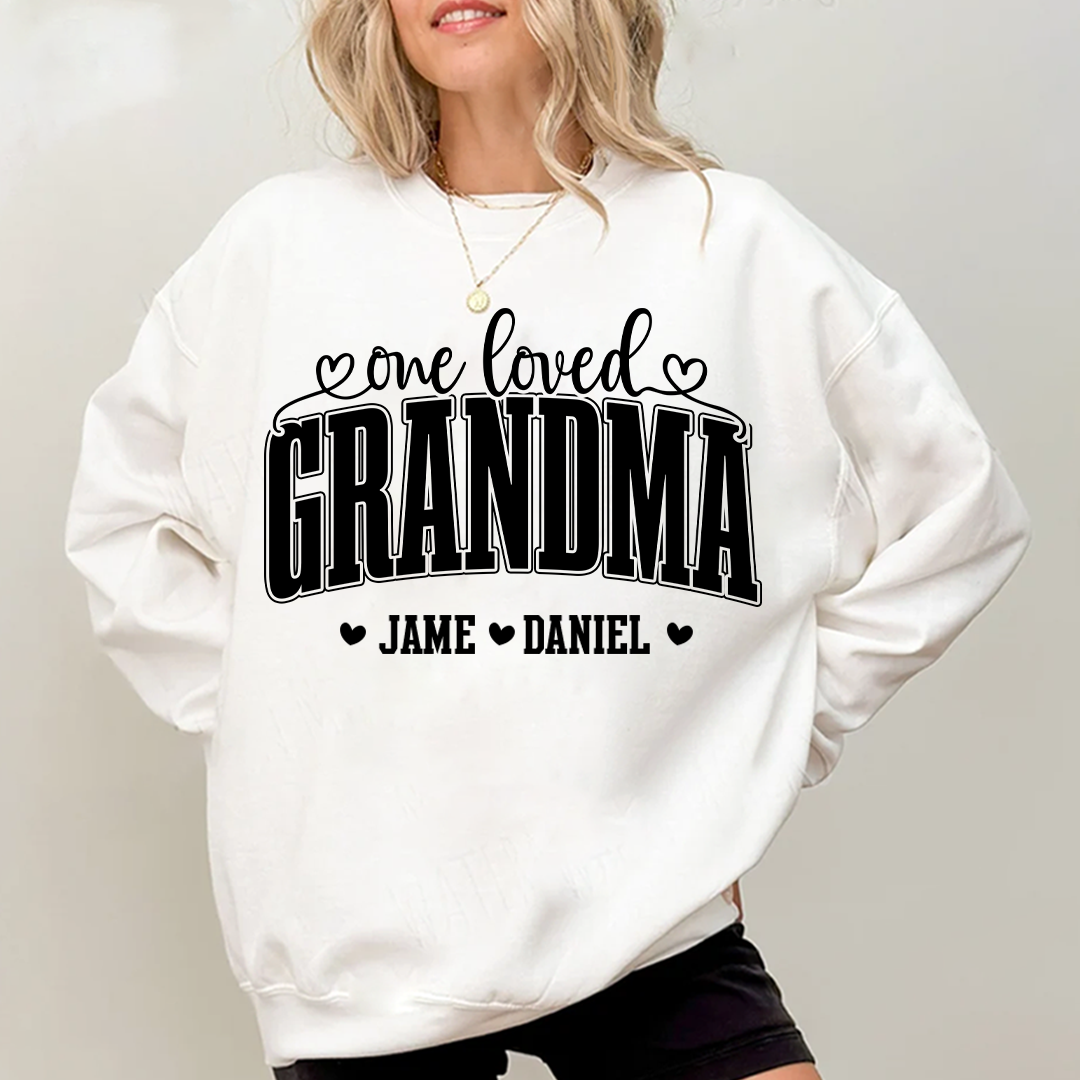 One Loved Grandma, Custom Grandma and Grandkids Name Shirt