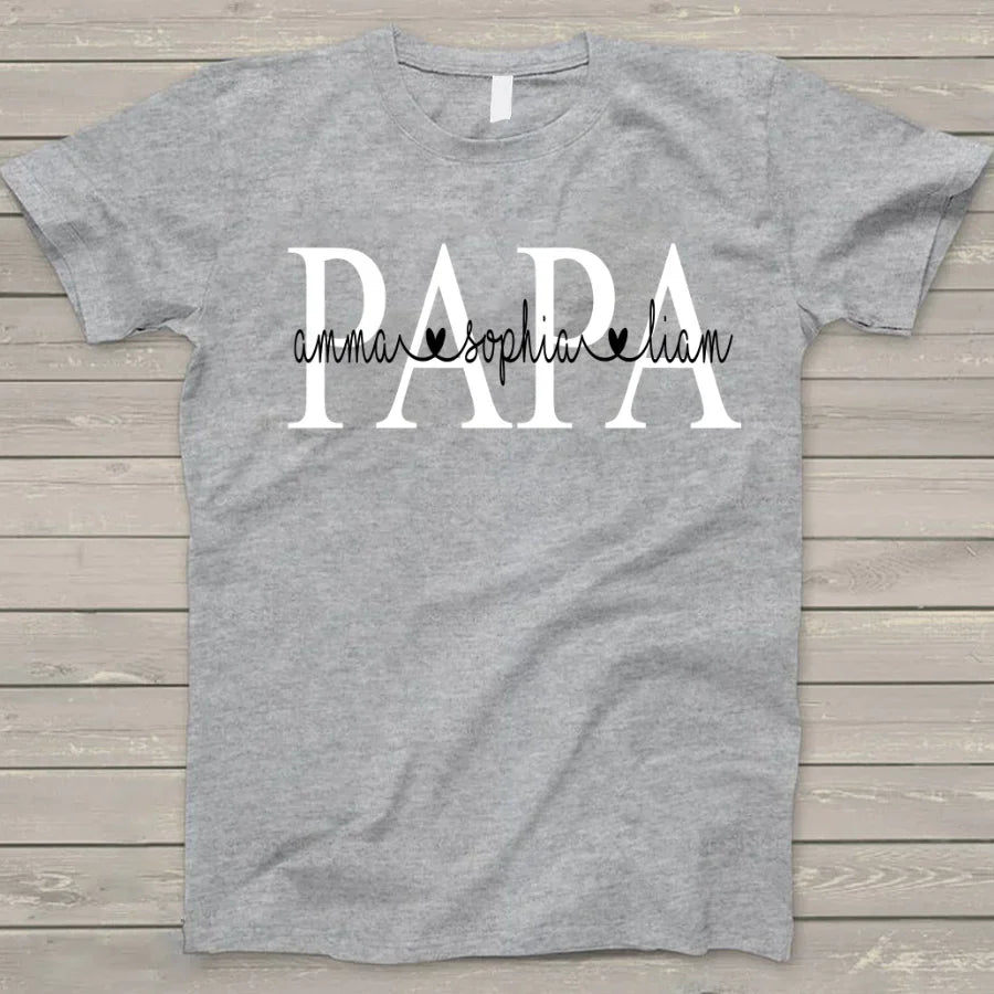 Papa Kids Name VTN221126 T-Shirt