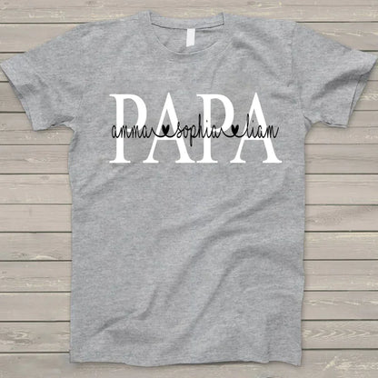 Papa Kids Name VTN221126 T-Shirt