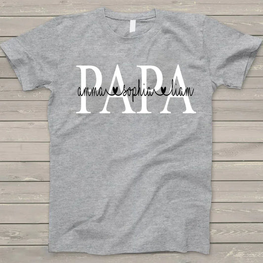 Papa Kids Name VTN221126 T-Shirt