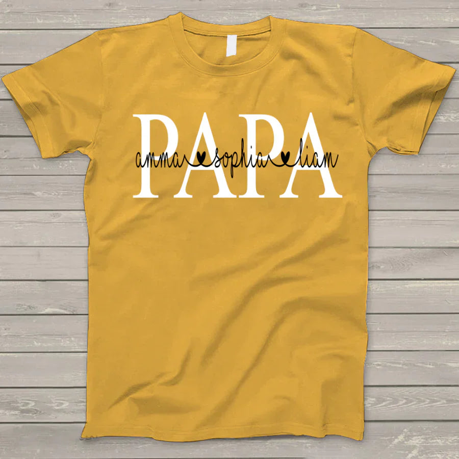 Papa Kids Name VTN221126 T-Shirt