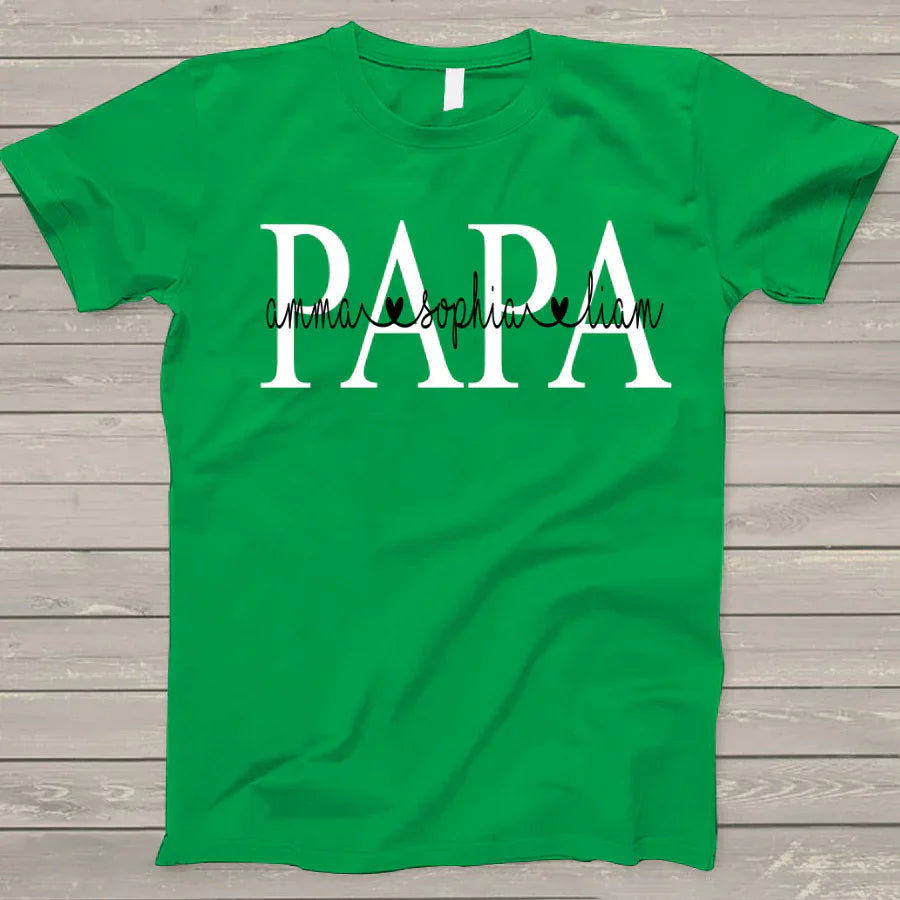 Papa Kids Name VTN221126 T-Shirt