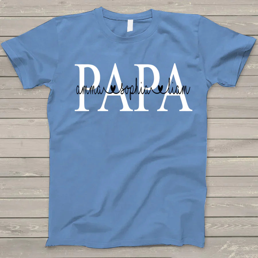 Papa Kids Name VTN221126 T-Shirt
