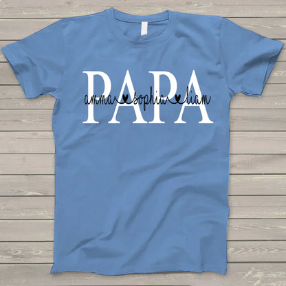 Papa Kids Name VTN221126 T-Shirt
