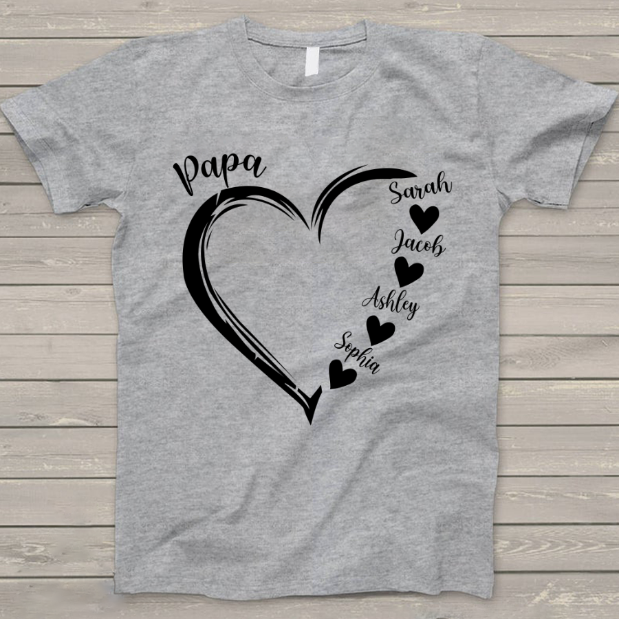 Papa and Grandkids ,Best Gifts For Father's Day T-Shirt