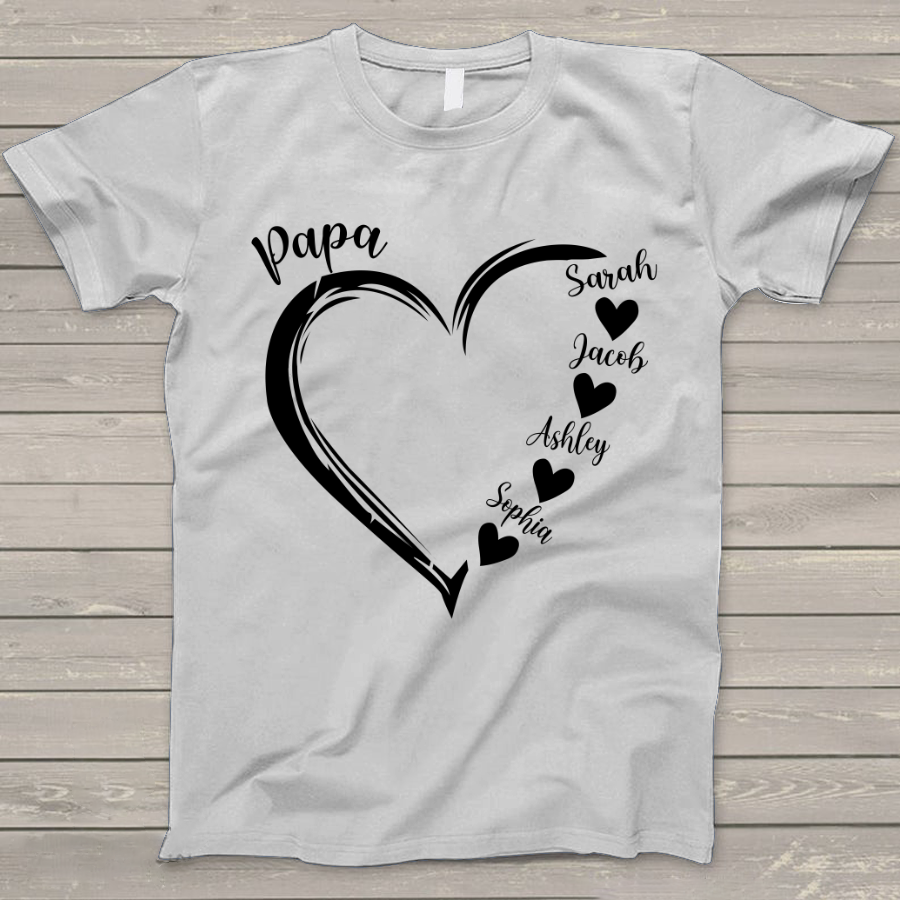 Papa and Grandkids ,Best Gifts For Father's Day T-Shirt