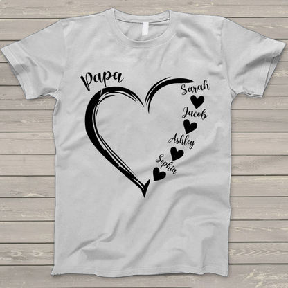 Papa and Grandkids ,Best Gifts For Father's Day T-Shirt