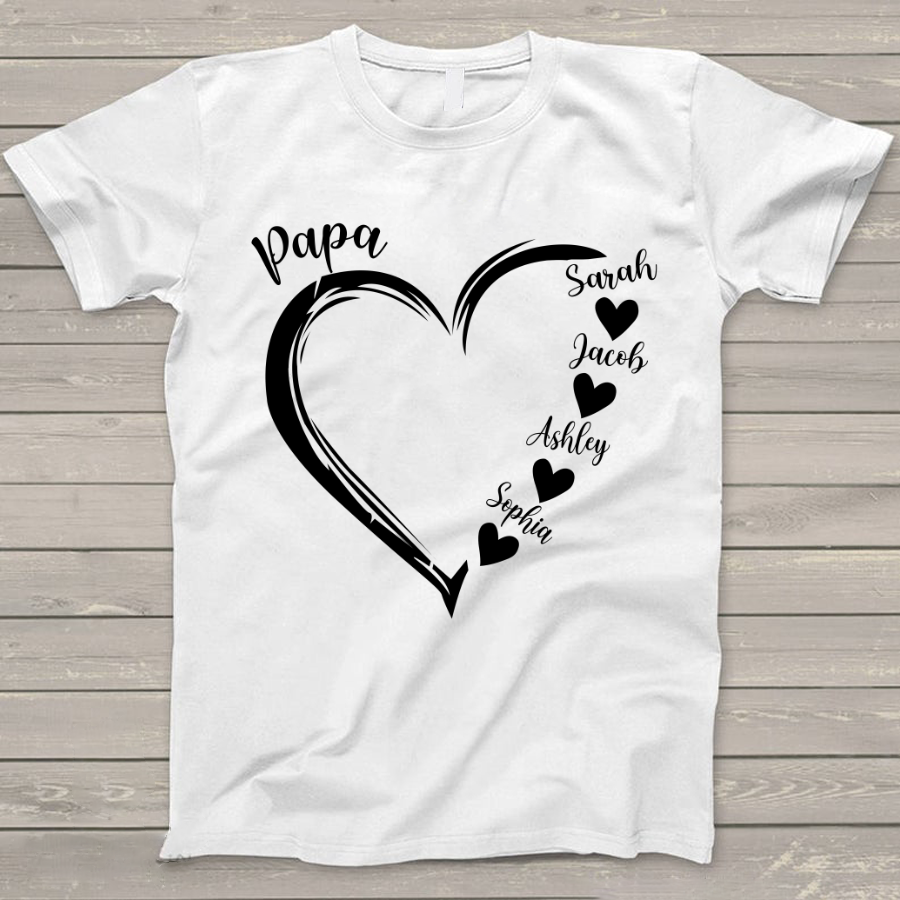 Papa and Grandkids ,Best Gifts For Father's Day T-Shirt