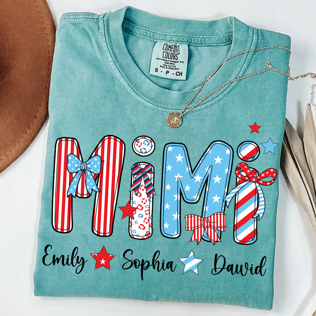 Patriotic American Flag Gigi Custom Gigi And Grandkids