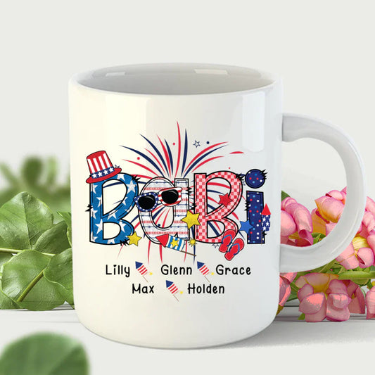 Patriotic Doodle 4th Of July Babi And Grandkid CTH01 Mug