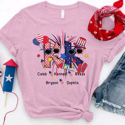 Patriotic Doodle 4th Of July KK And Grandkid CTH01 T-Shirt