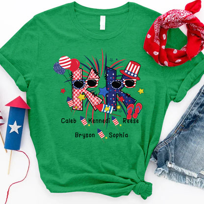 Patriotic Doodle 4th Of July KK And Grandkid CTH01 T-Shirt
