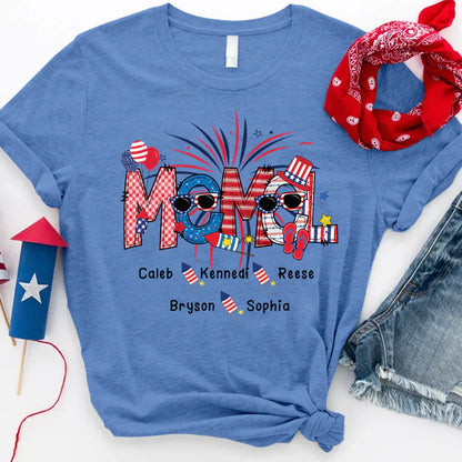 Patriotic Doodle 4th Of July MEMEL And Grandkid CTH01 T-Shirt