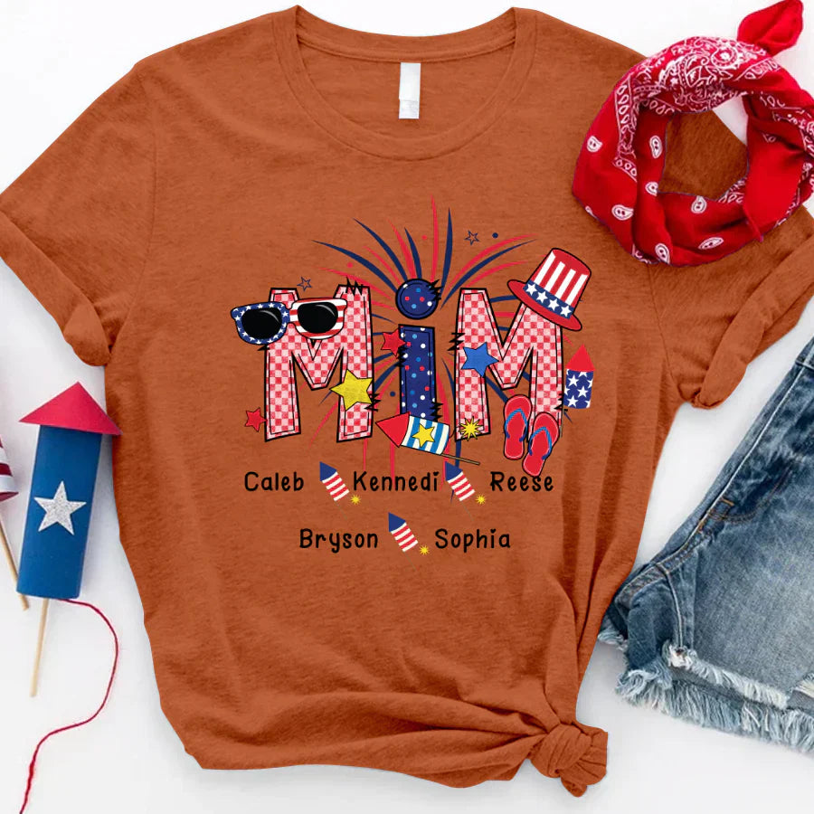 Patriotic Doodle 4th Of July MIM And Grandkid CTH01 T-Shirt