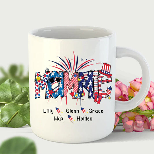Patriotic Doodle 4th Of July Mamie And Grandkid CTH01 Mug