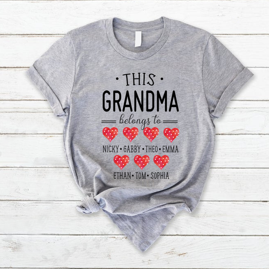 Personalization This Grandma Belongs ,Mothers Day Sublimation T-Shirt