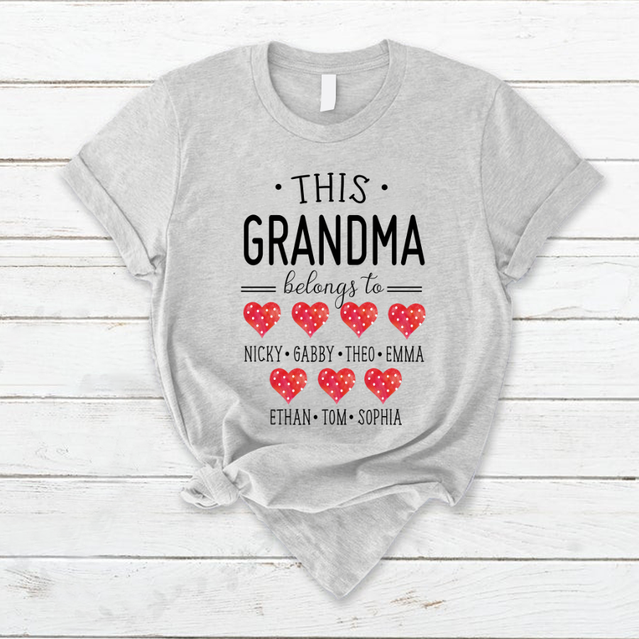 Personalization This Grandma Belongs ,Mothers Day Sublimation T-Shirt